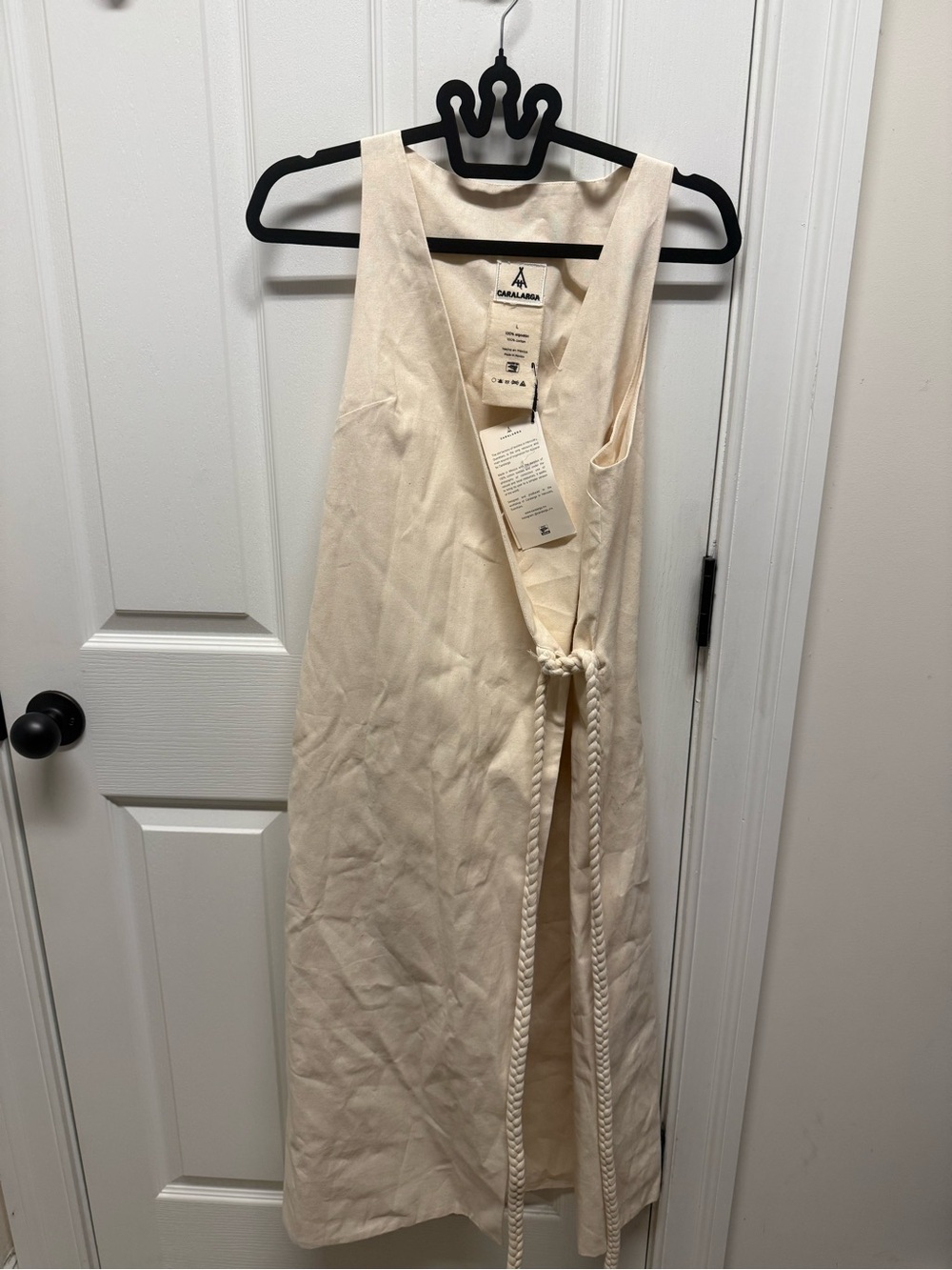Caralarga cotton wrap dress. Made in Mexico